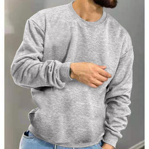 Wholesale Custom Logo Heavy Weight 100% Cotton Blank <b>Men's</b> <b>Sweatshirt</b> <b>Grey</b> 450 500 Gsm Mock Neck French Terry <b>Sweatshirt</b> for <b>Men</b> - Product Image 3