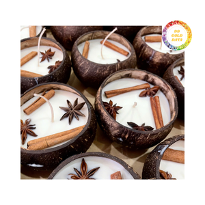 Bol de bougie en coquille de noix de coco de haute qualité du Vietnam décor de luxe artisanal - Product Image 6