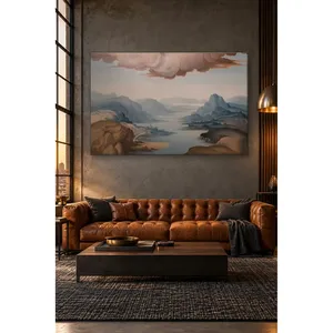Impression sur toile de paysage de lac et de montagnes de Fida Marco d'Oggiono - Product Image 3