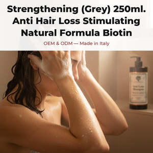 Crema Fortalecedora para Cabello Gris de 250 ml, Fórmula Orgánica Anticaída del Cabello de RedMoringa de Italia, Biotina Natural Estimulante, Marca Privada OEM - Product Image 2