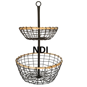Cesta de fruta decorativa curvada a mano de calidad superior de estilo único, soporte de cesta de almacenamiento de frutas y verduras de diseño moderno - Product Image 4