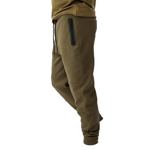 Venta al por mayor de pantalones deportivos de entrenamiento casual personalizado gimnasio pantalones de chándal para los hombres ligero de punto estampado frente plano - Product Image 1