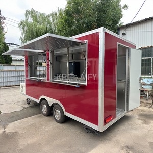 Street Vending Kitchen Fully Catering Equipped Mobile Food <b>Trailer</b> Tow Bar Truck Stainless Steel <b>Box</b> <b>Car</b> hotdog pizza Source - Product Image 2
