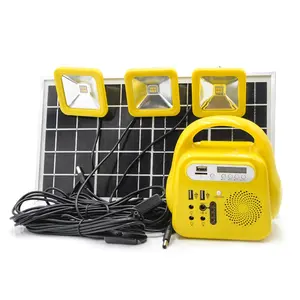 40w Mini Solar Panel Light Station Lighting Generator Home Portable Solar Power Energy System With Light bulbs