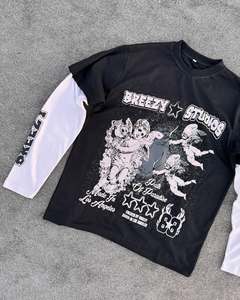 T-shirts pour hommes à la mode 100% coton doux tissu tricoté confortable Slim Fit hauts d'été - Product Image 5