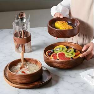 Ensaladera de madera de acacia 100% de calidad superior ecológica para uso doméstico - Product Image 4