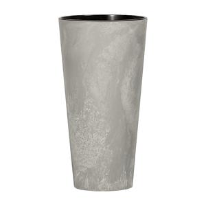 Prosperplast Tubus Slim Effect in plastica CON vasca in colore Cemento, 38,1 (altezza) x 20 (larghezza) x 20 (profondità) cm - Product Image 1