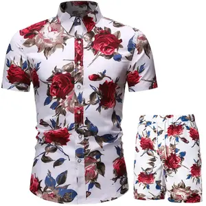 Conjunto Hawaiano unisex con estampado personalizado OEM, figura de estrella ecológica de verano de manga corta transpirable de talla grande y alta calidad - Product Image 6
