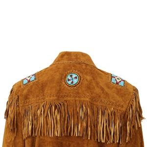 Chaqueta Vaquera con Flecos para Hombre y Mujer, Diseño Personalizado al por Mayor, con Cuello Alto, Color y Logotipo Personalizados, Cuero PU Suave - Product Image 6