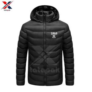 แจ็กเก็ตแนวสตรีทสำหรับผู้ชายเสื้อแจ็คเก็ตบุนวมผ้าไนลอนโพลีเอสเตอร์นูนมีซิปปิดสำหรับฤดูหนาว2025 - Product Image 4