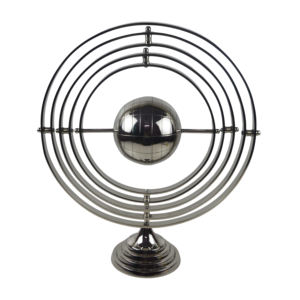 Globo Esférico de Metal Redondo Brillante con Acabado Plateado de Alta Calidad, Globo Decorativo para Mesa de Hogar - Product Image 3