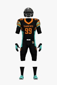 Ropa deportiva sublimada, uniformes de fútbol americano con logotipo personalizado, conjuntos de Jersey de juego de aparejos transpirables de secado rápido - Product Image 2