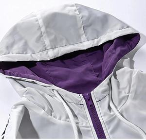 OEM al por mayor de nylon impermeable chaqueta de verano con cremallera larga Casual gimnasio Fitness estilo con puños elásticos de piel de talla grande cortavientos para hombre - Product Image 5