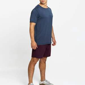 T-shirt vintage pour homme, nouveau design, 100% coton, séchage rapide, col en V, tissé, stock, grande taille, fitness, broderie, couleur personnalisée - Product Image 2