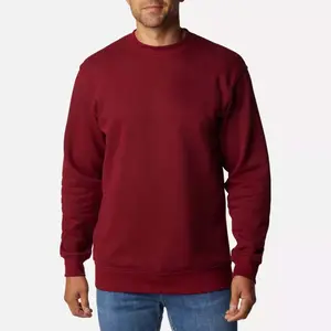 เสื้อกันหนาวถักแบบสวมหัวสำหรับผู้ชายสีน้ำตาลแดงเสื้อสเวตเตอร์ตัวหนอนหนาสำหรับฤดูหนาว