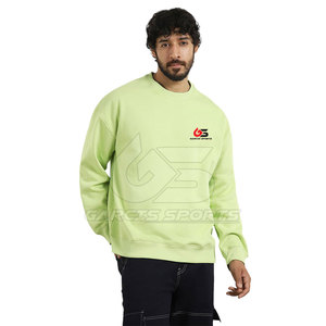 Sudadera de gran tamaño para hombre, ropa de calle, jersey de cuello redondo holgado con estilo minimalista para Otoño e Invierno - Product Image 1