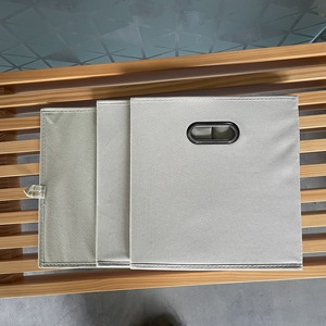 Factory Direct Sale New Popular Cabinet Rectangle Linen Storage <b>Box</b> Foldable Classic Design for Home Organization - Product Image 2