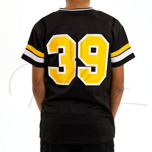 Nouveau style tendance Maillot de football américain Haute qualité Respirant Grande taille Manches courtes 100% polyester pour enfants - Product Image 3