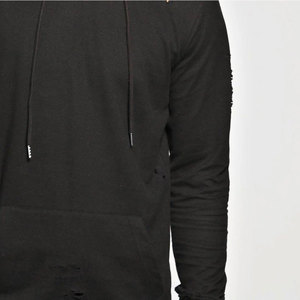 Venta al por mayor de sudaderas con capucha desgastadas para los hombres para la venta de nueva moda de algodón poliéster sudaderas con capucha por encargo - Product Image 4