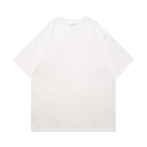 Camisetas personalizadas de algodón Premium lavado ácido Y2k Streetwear estampado Vintage hombros caídos para hombre de gran tamaño - Product Image 4