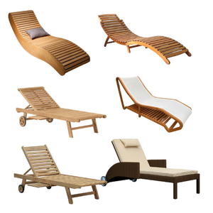 Plage Hôtel Piscine Patio Daybed Mobilier d'extérieur Rotin Aluminium ou bois Chaise Longue Produit Chaise - Product Image 6