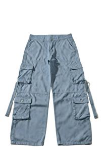 Jeans cargo baggy pour hommes personnalisables en gros - Pantalons en denim coupe ample avec options multicolores et service OEM - Product Image 5