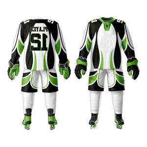 Meilleure vente Uniformes de hockey sur glace légers 100% polyester Conception personnalisée Plus logo Nom de l'équipe Séchage rapide Unisexe Derniers ensembles d'équipe OEM - Product Image 6