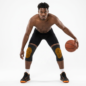 Genouillères de haute qualité pour le basketball, le volley-ball et le football, en néoprène avec rembourrage en nid d'abeille, protection professionnelle antidérapante - Product Image 2