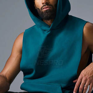 OEM Custom Logo Plain Oversized <b>Sleeveless</b> <b>Hoodies</b> Cotton Material Lightweight <b>Sleeveless</b> <b>Hoodies</b> - Product Image 6
