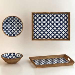 เครื่องครัวสำหรับตกแต่งชามไม้ทรงกลมพร้อมถาดสีดำธรรมชาติสำหรับแป้งที่ให้บริการอาหารสลัดซุปผลไม้ทำด้วยมือ - Product Image 2