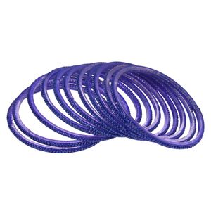 ชุดกำไลข้อมือสไตล์พื้นเมืองอินเดียสำหรับผู้หญิง,ชุดกำไลข้อมือแก้วเนื้อเรียบชุดอัญมณีแต่งงานเจ้าสาวชุดกำไลอินเดียสำหรับผู้หญิงสีน้ำเงินเข้ม - Product Image 4