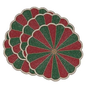 Handmade Eco-Friendly Vintage Solid Color <b>Round</b> Beaded <b>Placemat</b> for Wedding Home Use Durable AZ HANDICRAFTS - Product Image 6