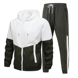 Trajes de dos piezas con logotipo personalizado al mejor precio al por mayor chándal liso de color liso con capucha conjuntos de chándal para hombre - Product Image 4