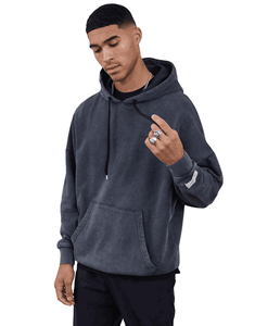 Sudadera con Capucha Extra Grande, Lavada al Ácido, Estilo Vintage, con Estampado Digital y Bolsillo para Hombre, 100% Algodón Grueso, para Invierno - Product Image 3