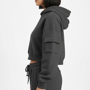 Prix de gros abordable, sweat-shirt à capuche surdimensionné en coton 100%, vêtements d'hiver pour femmes, logo brodé personnalisé, streetwear, sweat-shirt à capuche - Product Image 3