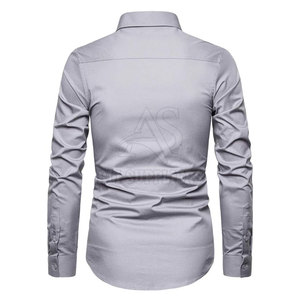 Camisas con botones de servicio OEM para hombre, camisas con botones de diseño de logotipo personalizado para hombre, camisas transpirables con botones para hombre - Product Image 3