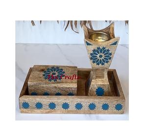 Brûleur d'encens Mabkhara au design fantastique en bois et travail de vadrouille Brûleur Bakhoor avec boîte et plateau en acrylique - Product Image 6
