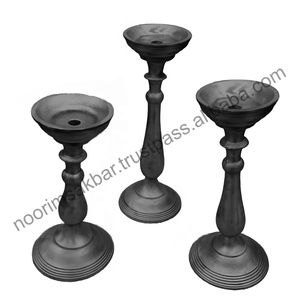 Vente en gros 2026 Bougeoirs en fonte d'aluminium de haute qualité Support en métal et cristal pour la maison Centre de table de Noël pour tous - Product Image 5