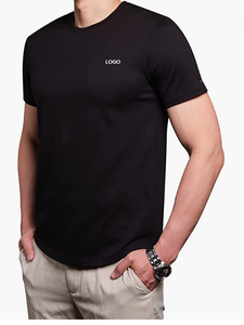 T-shirt à manches courtes avec logo personnalisé T-shirt 100% coton vierge pour homme T-shirt à col rond épais Disponible en tailles et couleurs personnalisées - Product Image 5