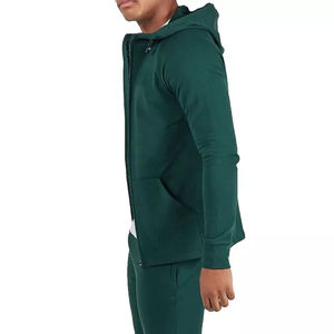 100% coton lourd polaire décontracté hommes survêtements meilleure vente survêtement ensembles hommes fermeture éclair à capuche - Product Image 6