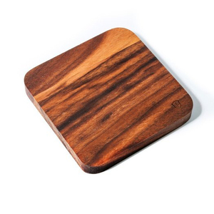 Ensemble de sous-verres en noyer faits à la main et sûrs, tapis carrés en bois pour boissons, vaisselle en gros, approvisionnement en vrac avec logo personnalisé - Product Image 5