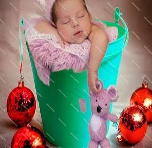 Cubo de Metal personalizado para recién nacidos con asa para cama de dormitorio de niños y accesorios de fotografía de jardín al aire libre para uso en la sala de estar - Product Image 1