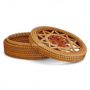 Handmade Natural Rattan <b>Storage</b> <b>Box</b> Woven By Vietnamese Artisans For Home Organization And Sustainable Interior <b>Decor</b> - Product Image 1