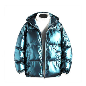 Ropa de invierno cálida para hombres y mujeres, chaqueta acolchada brillante/chaqueta acolchada brillante de peso ligero a la venta - Product Image 1