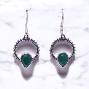 Boucles d'oreilles en argent sterling massif 925 Design incroyable Boucles d'oreilles fines en argent Prix de gros Poids des bijoux: 3.9 grammes - Product Image 2