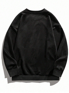 เสื้อสเวตเตอร์คอกลมทรงโอเวอร์ไซส์เข้ารูปเสื้อสเวตเตอร์แขนยาวผ้าฝ้าย100% มีฮู้ดกำหนดโลโก้ได้เอง - Product Image 6