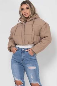 Nuevo diseño, chaqueta acolchada para mujer, chaqueta acolchada de manga larga para mujer, Material de carcasa de Nailon/poliéster, chaqueta acolchada para mujer con capucha - Product Image 3