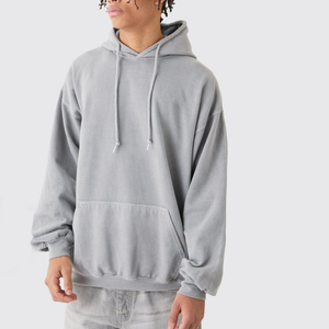 Nouveau gros sweats à capuche de haute qualité sweat à capuche unisexe sweat à capuche épais couleur unie surdimensionné lourd homme survêtements - Product Image 1