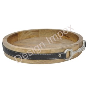 Fruits Cupcakes Brownie Plateau Dessert Plateau Forme Ronde Glace Salon Plateau Écologique Qualité Naturelle En Bois Plateaux Équestres - Product Image 1