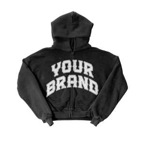 ชุดวอร์มผ้าฟลีซคอตตอน 100% หนานุ่ม ทรงใหม่สำหรับฤดูหนาว ไซส์พลัส แบบสั่งทำพิเศษ ลวดลายฟอกสี แต่งลายปักแบบดิสเทรส พร้อมซิปและกางเกงขาบาน - Product Image 5